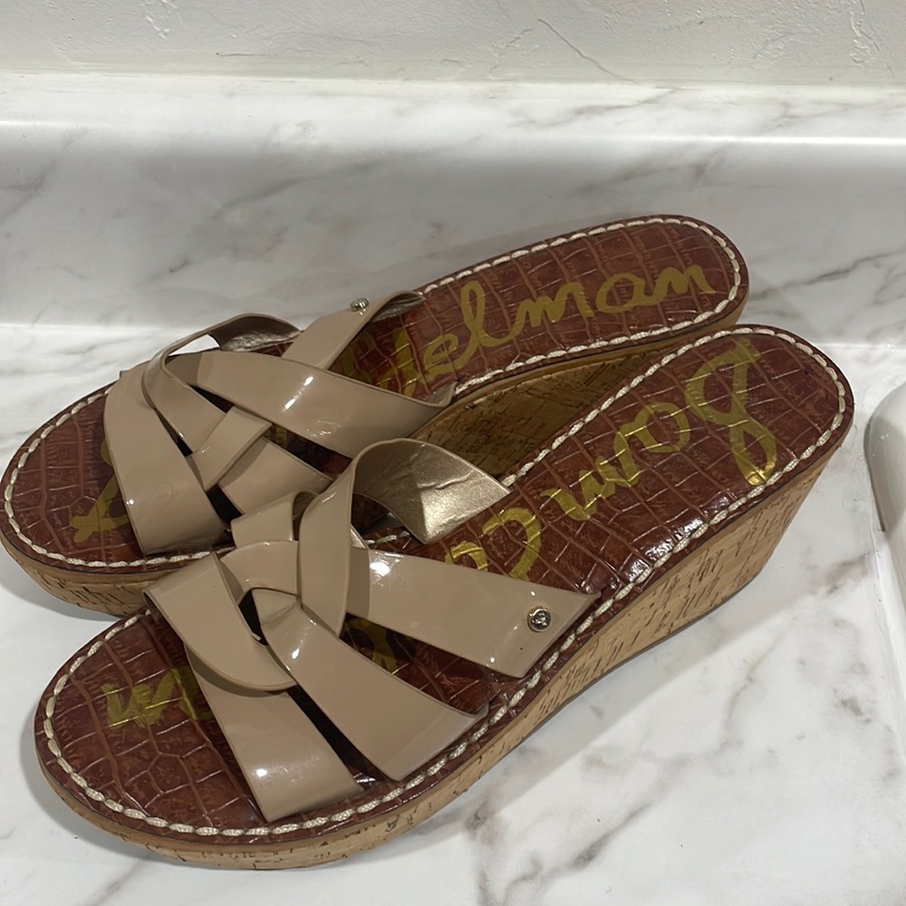 Women’s Sam Edelman Cork Wedge Sandals - Picture 4 of 7
